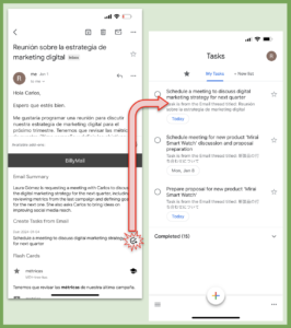 Create new Google Tasks™ directly from BiliMail